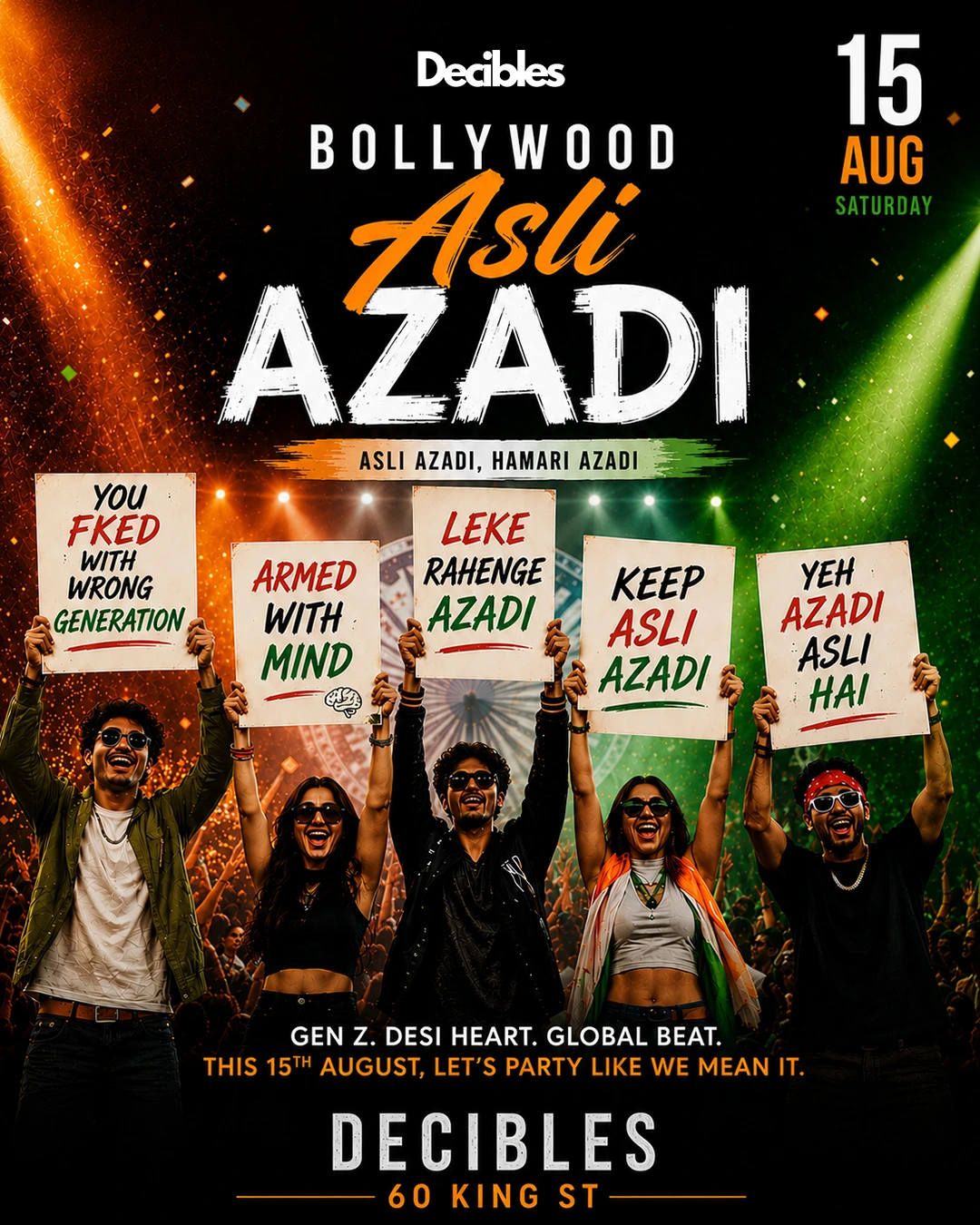 'BOLLYWOOD ASLI AZADI' At Decibles, Melbourne