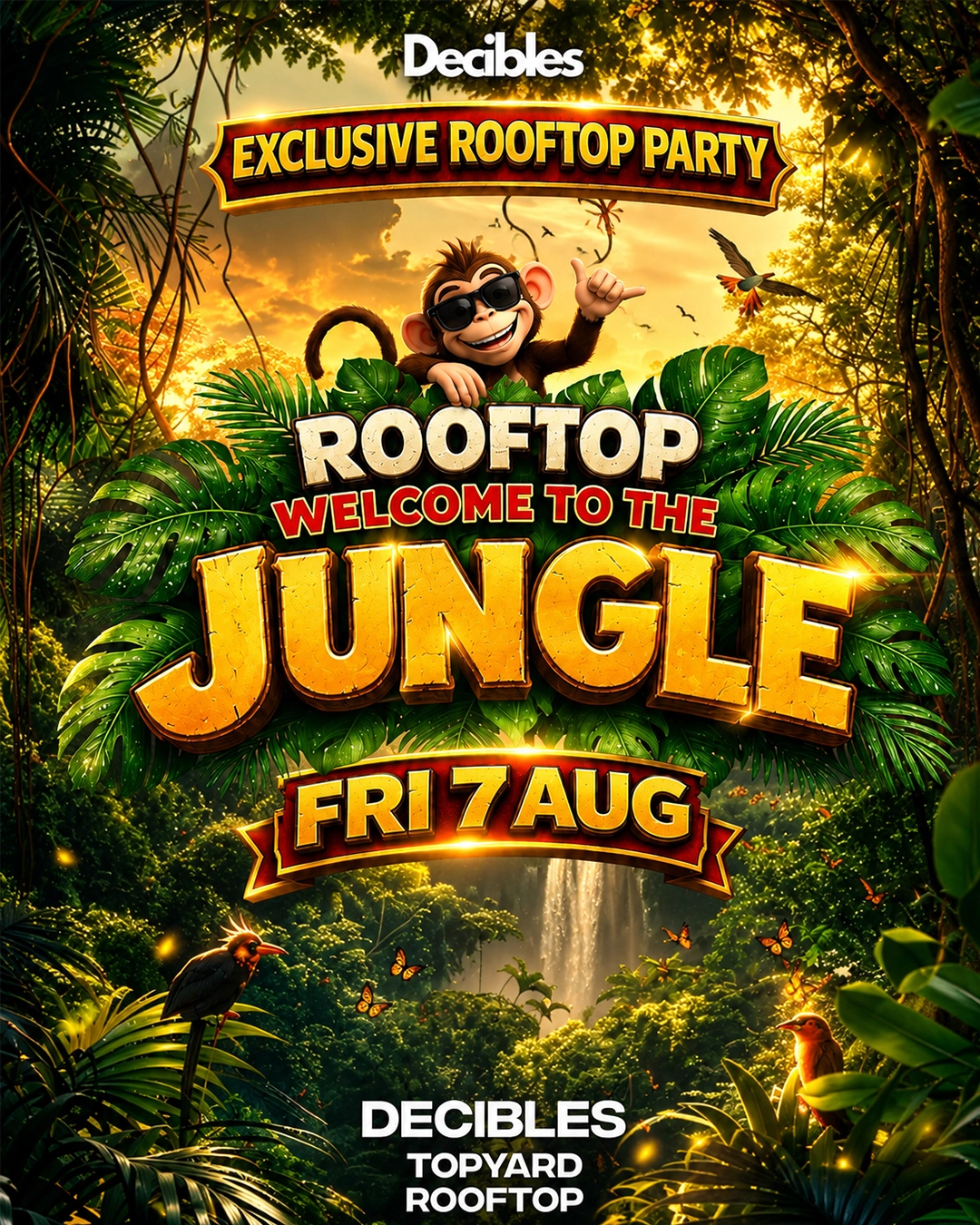 'Welcome To The Jungle' Bollytech Rooftop Party at Decibles, Melbourne